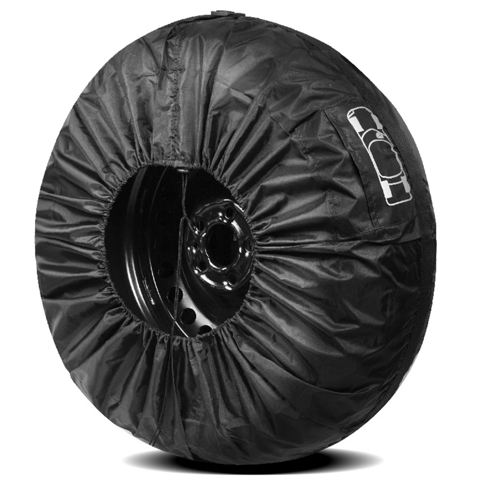 All Black Tire Case Tire Protection Cover Waterproof Car Lightweight Tyre Spare Cover Uv-Proof Wheel Protective Storage Bags