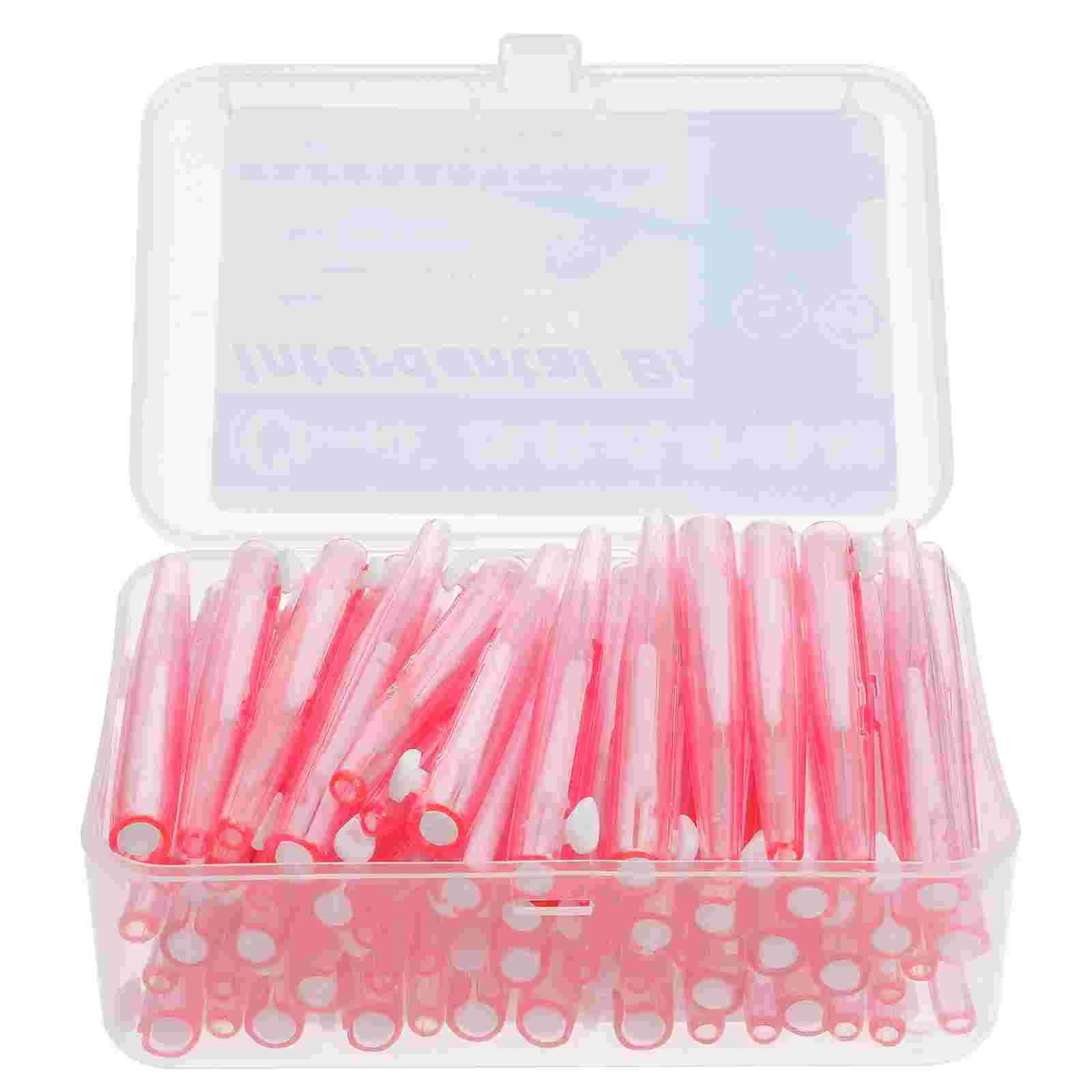 60 Pcs Dental Floss Interdental Brush Teeth Cleaning Tool Oral Care Portable Tooth Pink Toothpick Flosser