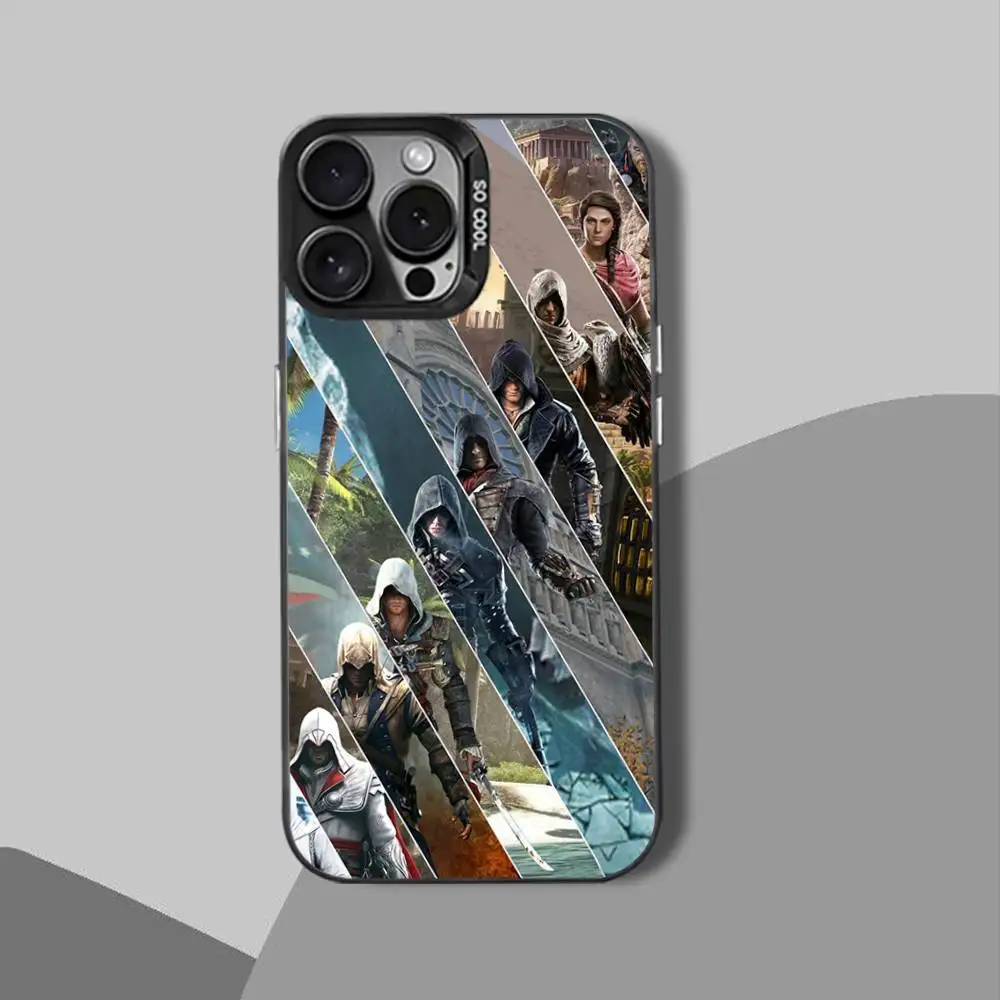 حافظة هاتف A-Assassins Cool Creed Game لهاتف iPhone 12,16,11,14,13,17,15,E,Max,Plus,Air,Pro,غطاء صلب صغير أسود مقاوم للصدمات IMD