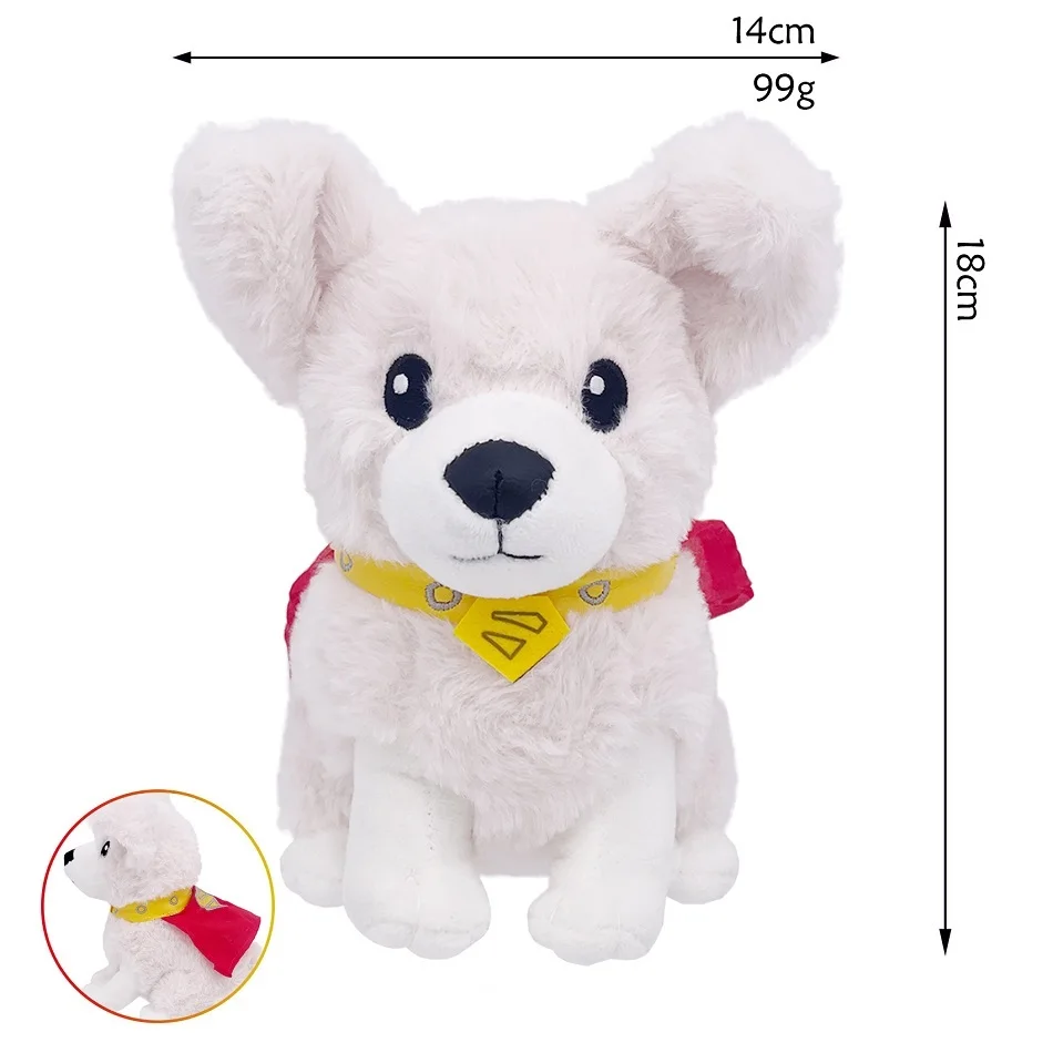 Caliente nuevo Superman perro persona Real edición Superman serie lindo cachorro peluche muñeca Anime película periféricos regalo de cumpleaños