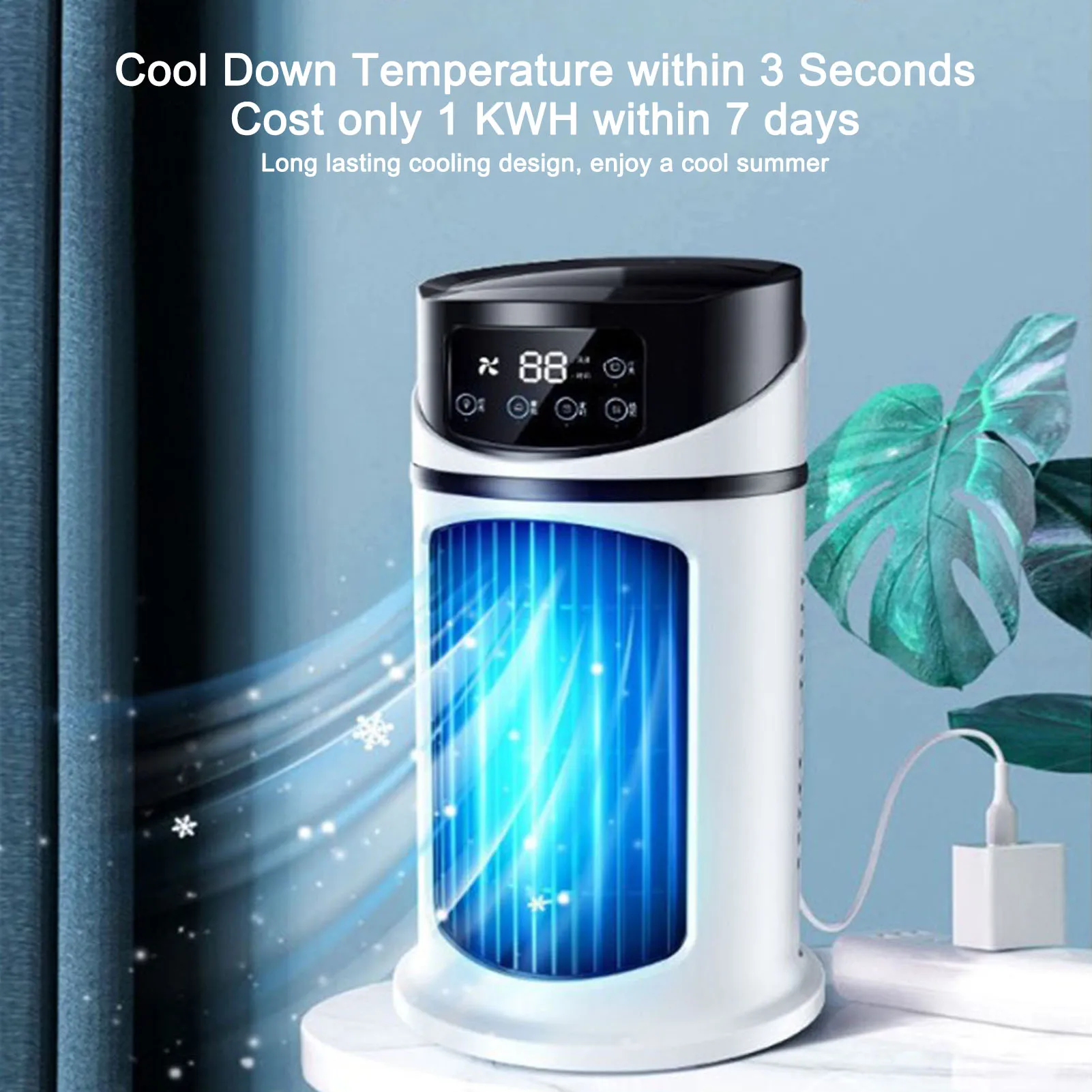 

Mini Portable Water Cooling Fan - Multifunction Mobile Air Conditioner for Home Office