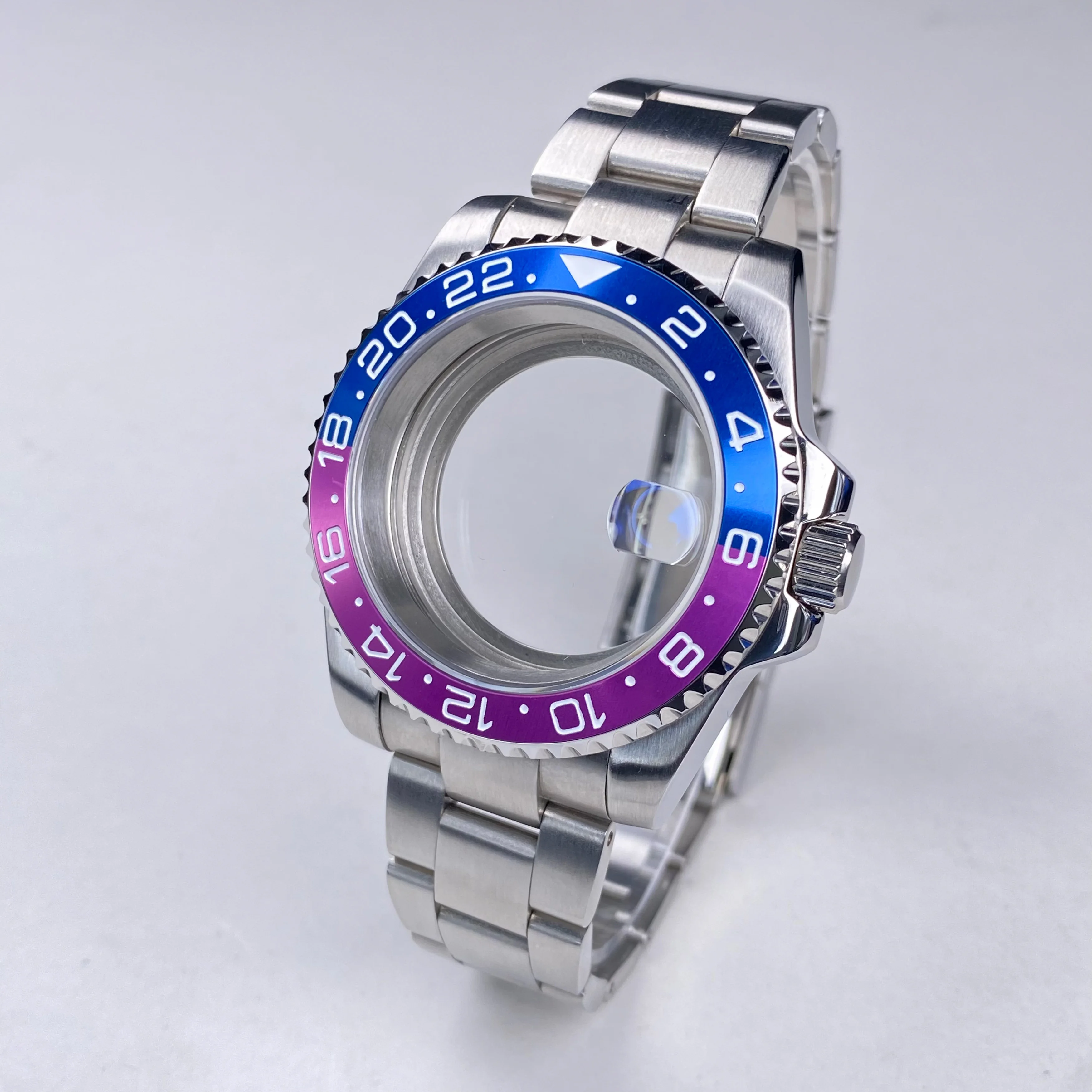 Корпус часов NH35 40 мм, браслет 316L, керамический безель, сапфировое стекло, водонепроницаемый для GMT SUB NH34 NH35 NH36, корпус часов с механизмом NH35