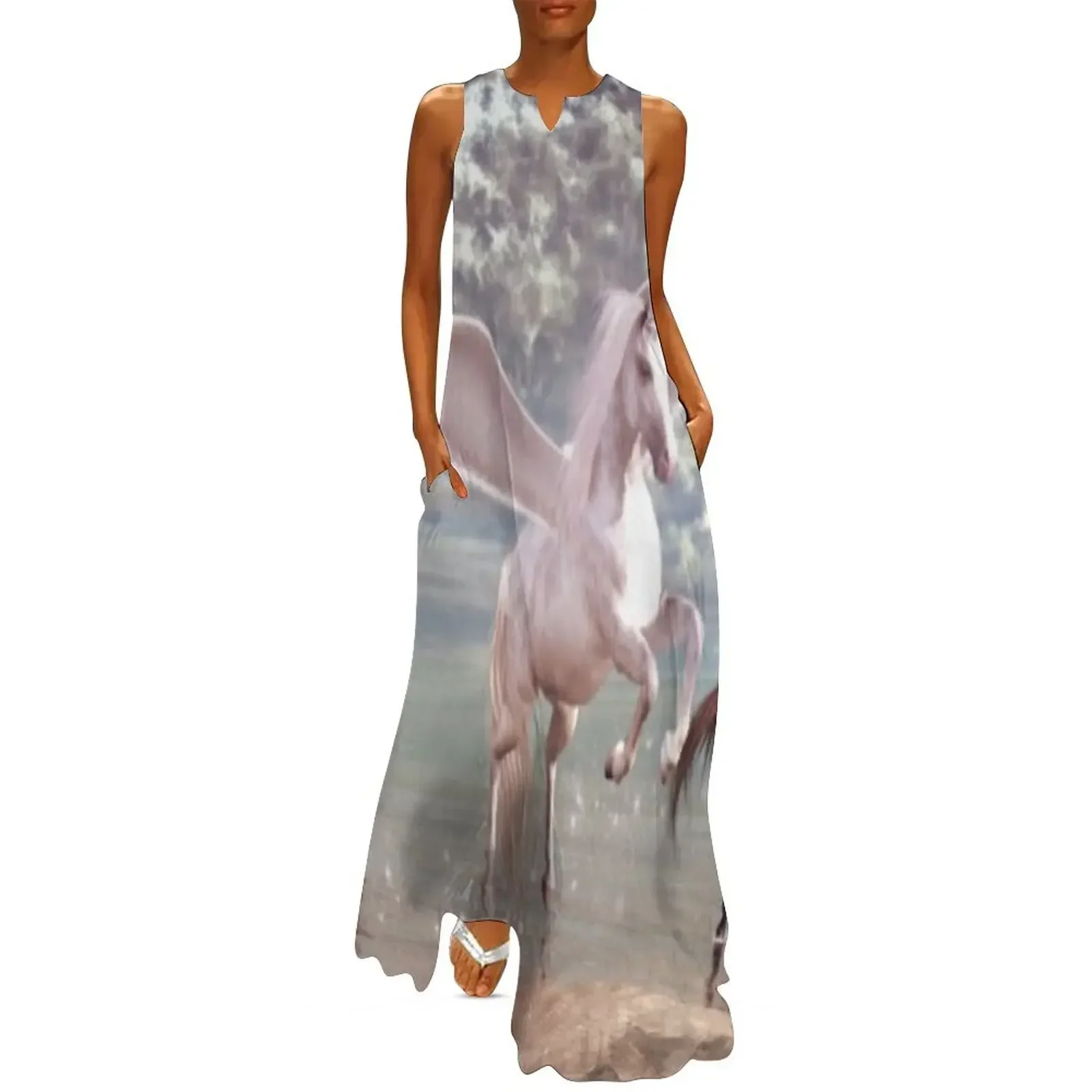 

Pegasus leads other horses Long Dress Elegant gowns women clothes Evening dresses summer outfits for women 2025 Dress