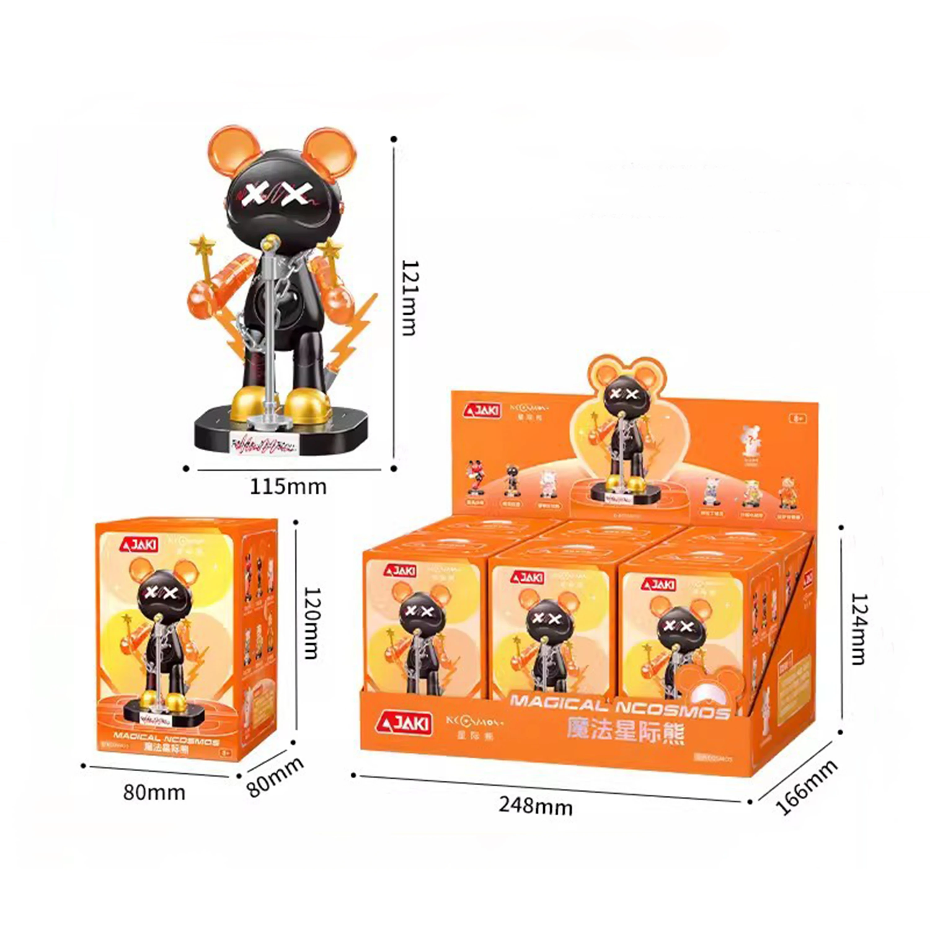 Magic Interstellar Bear Blind Box Street Adolescente Modello Building Blocks Giocattolo Regalo per Bambini Ragazzi Ragazze