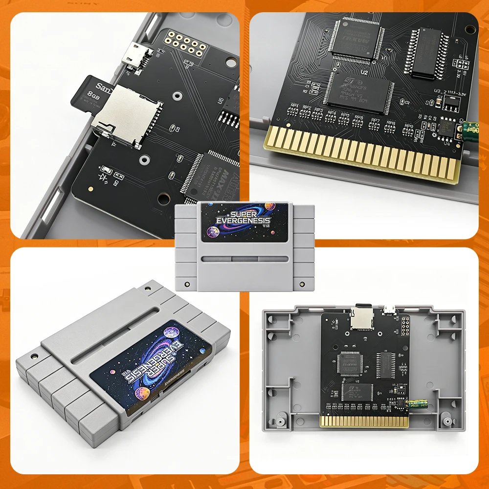 Nowa karta z grami OS V12 3000 w 1 SFC/SNES z kartą TF 8GB, Plug and Play, akcesoria do konsoli Nintendo SNES — zdjęcie produktu 5