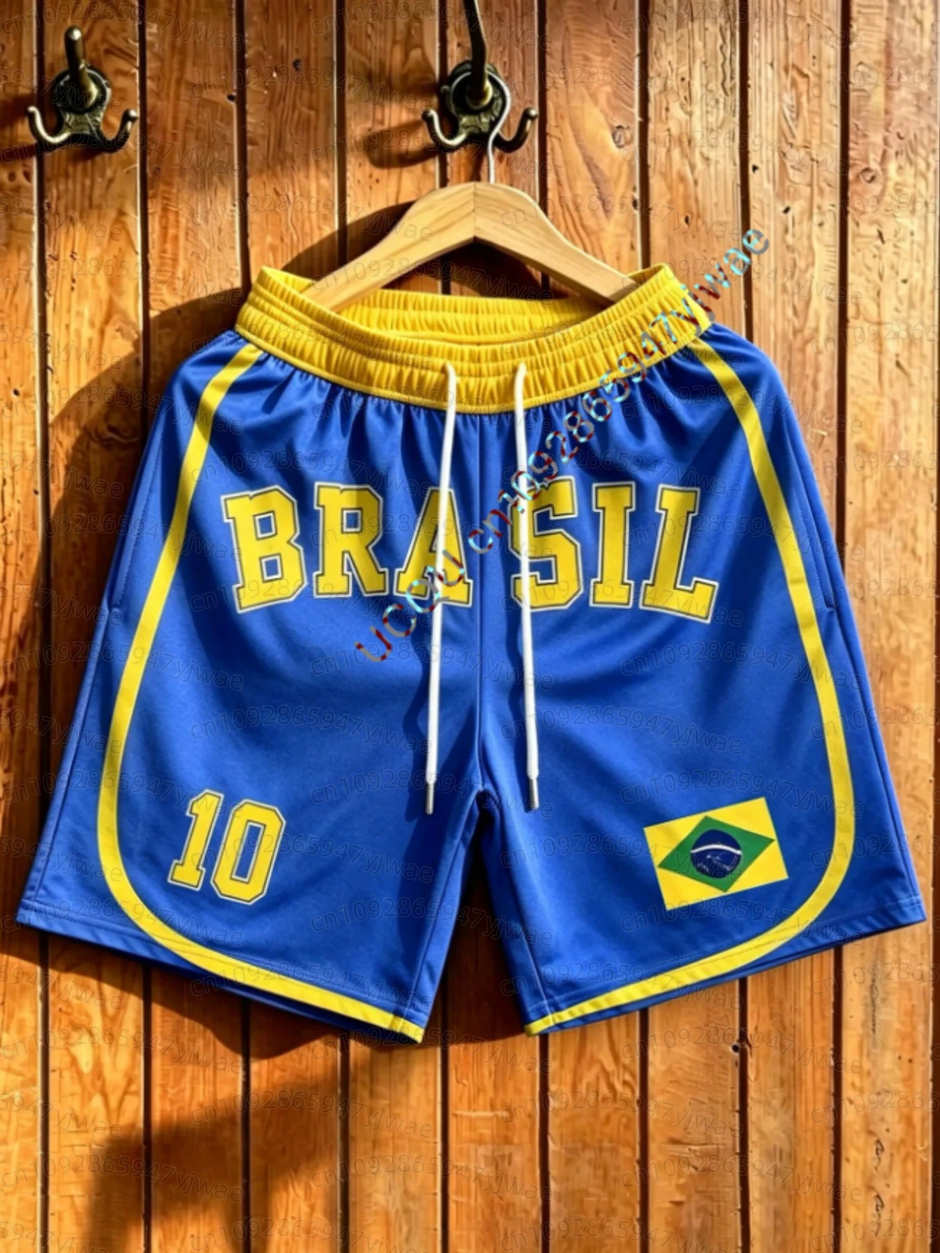 26 Urlaubs-Sommer-Shorts für Herren, BRASIL 10, mit Schneeflocken- und Weihnachtsmotiv-Druck, schnelltrocknende Strandshorts – Detail 7