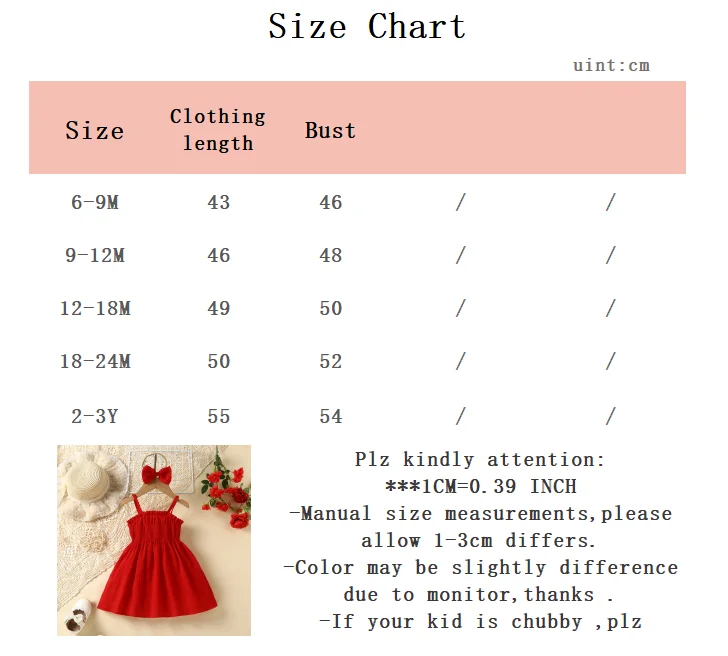 2-teiliges Sommer-Trägerkleid für Babys, rot, mit Rüschen und Schleife, geeignet für 0-3-jährige Babys, Urlaubskleid im Casual-Stil – Detail 7