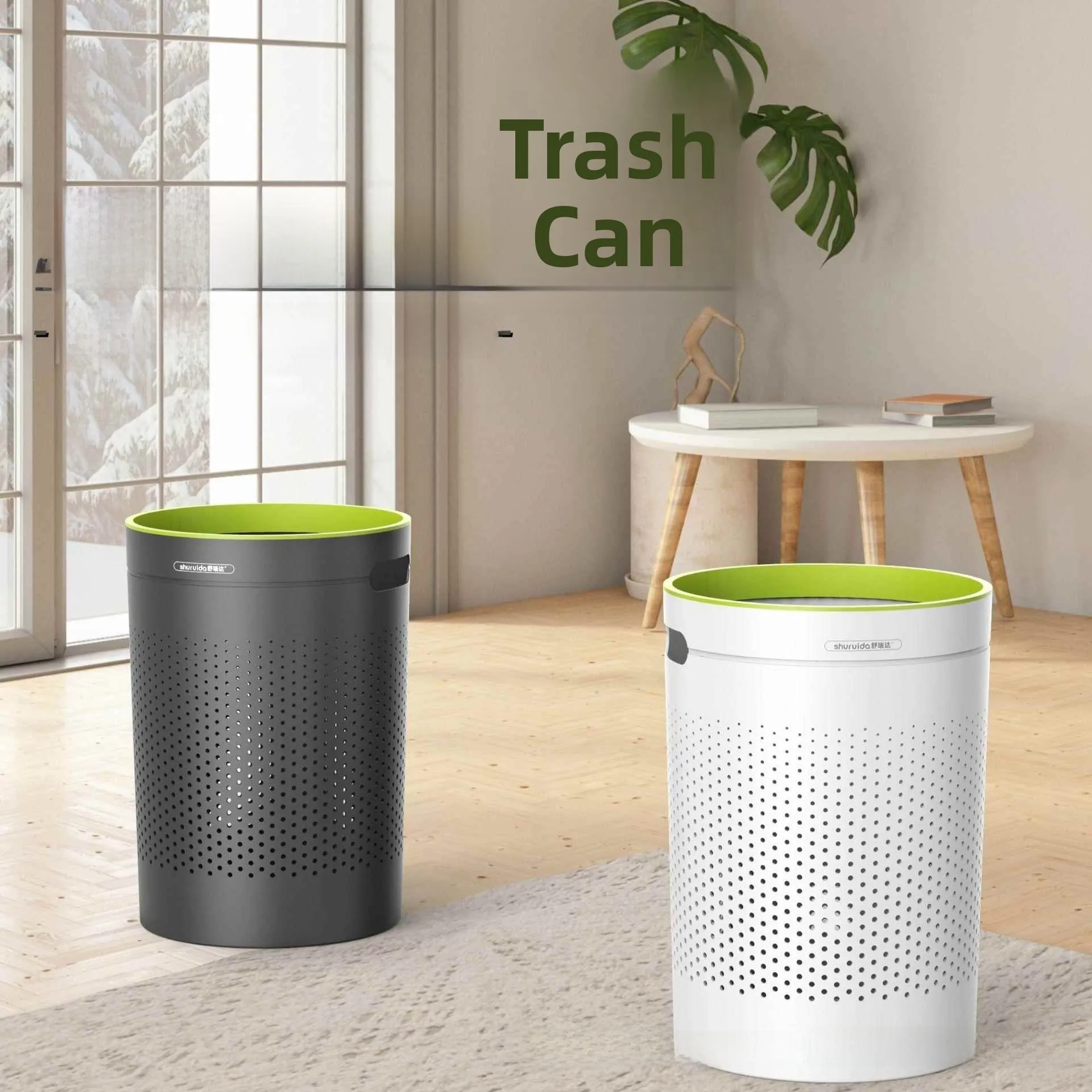 

Large Size Hollow out Tra Can Home Use High Aesthetic Value Simple Sle for Living Room Bedroom Kitchen without Lid round ...