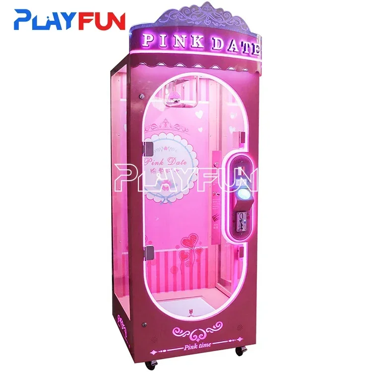 

Indoor Pink Date doll Aluminum Rail Crane Claw Scissors Vending coin operated skill Arcade game Machines cut prize machine