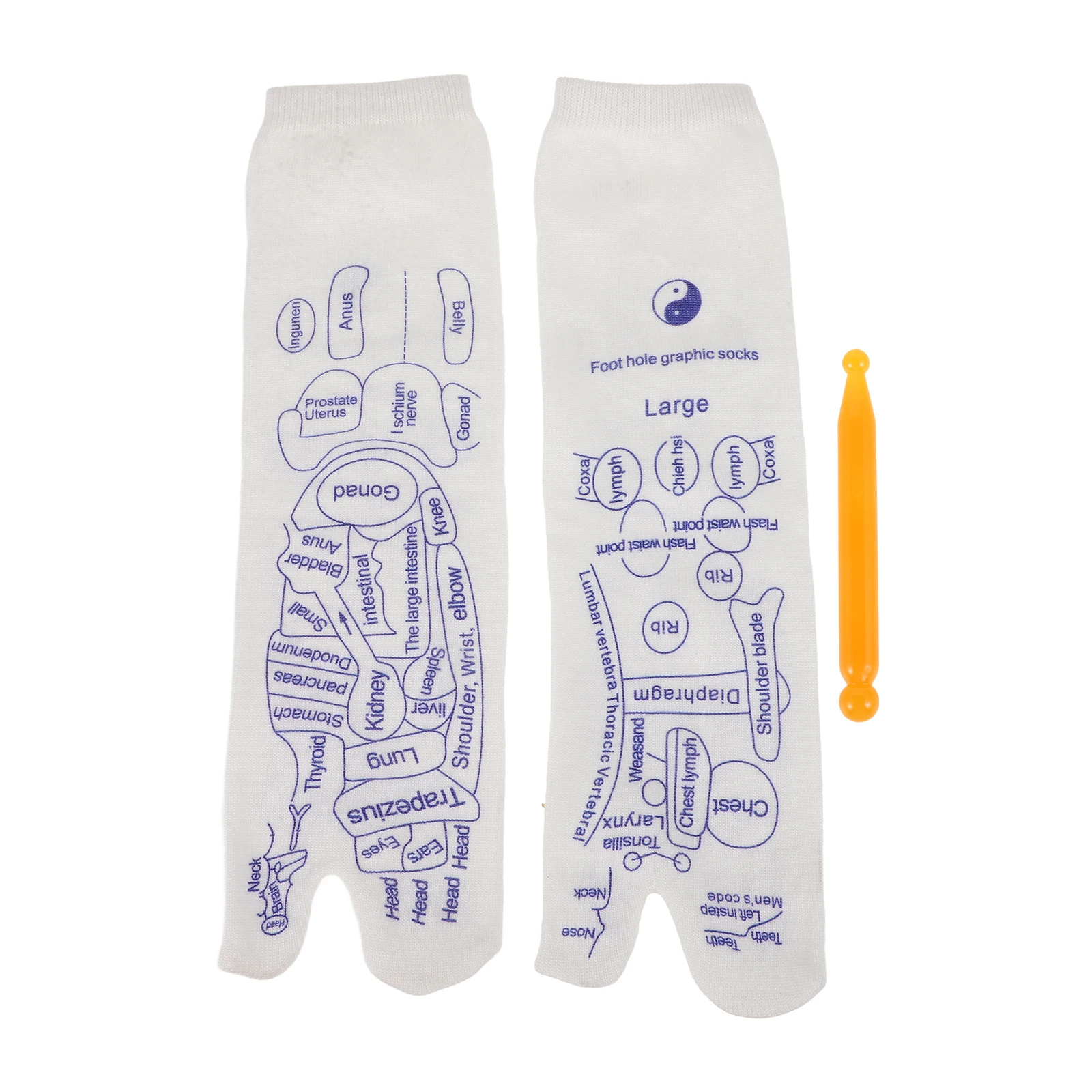 

Foot Massage Socks Acupressure Charts Acupoint Printed Health Care Breathing Comfortable Wear Resistant Beginner Area Point
