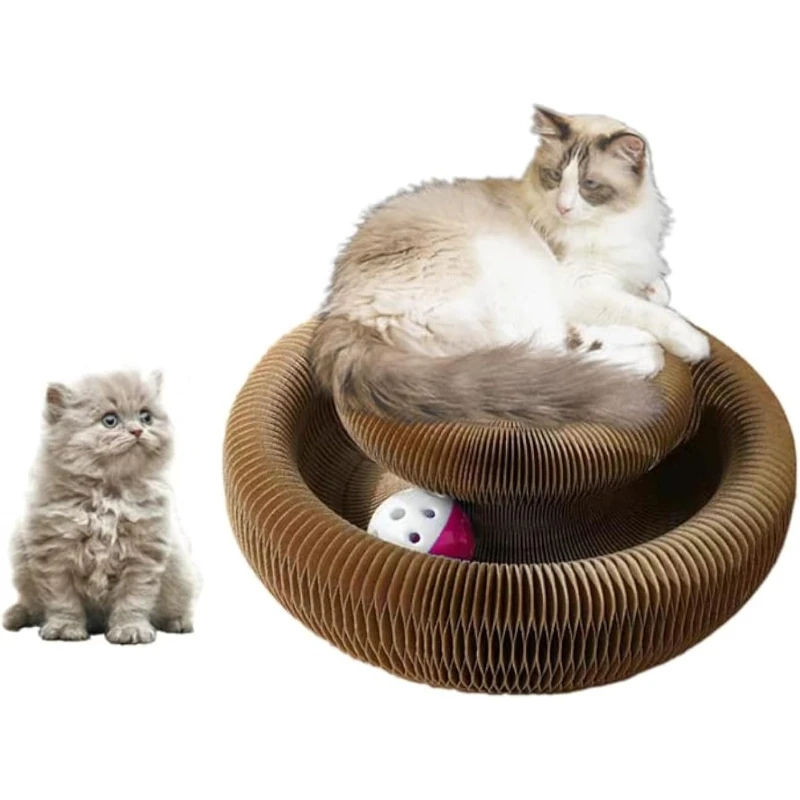 Magic Organ Cat Scratcher Board Cat Ball Adventure The Ultimate Interactive Mental Physical Exercise for Indoor Cats Toy