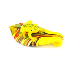 New Creative Murano Glass Leaf Pendant With Cute Frog Miniature Figurine Ornaments Easter Fairy Garden Hanging Decor Accessories
