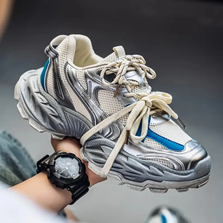 

Men'S Casual Thick-Soled Dad Shoes Trendy Sports Sneakers for a Stylish Look