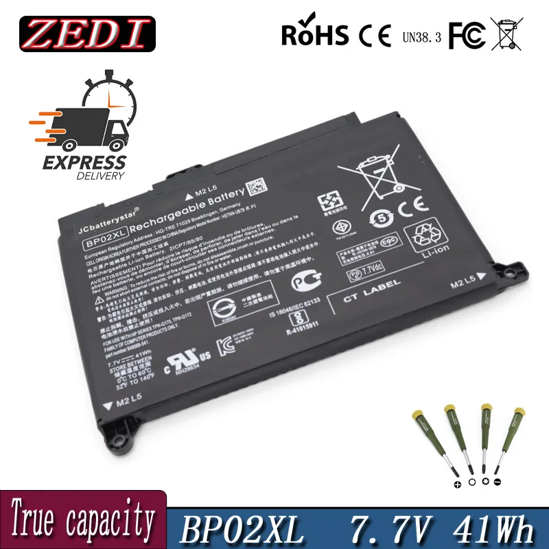 ZEDI 7.7V 5150mAh BP02XL new Laptop Battery For HP Pavilion PC 15 15-AU 849909-850 849569-421 HSTNN-LB7H BP02041XL HSTNN-UB7B