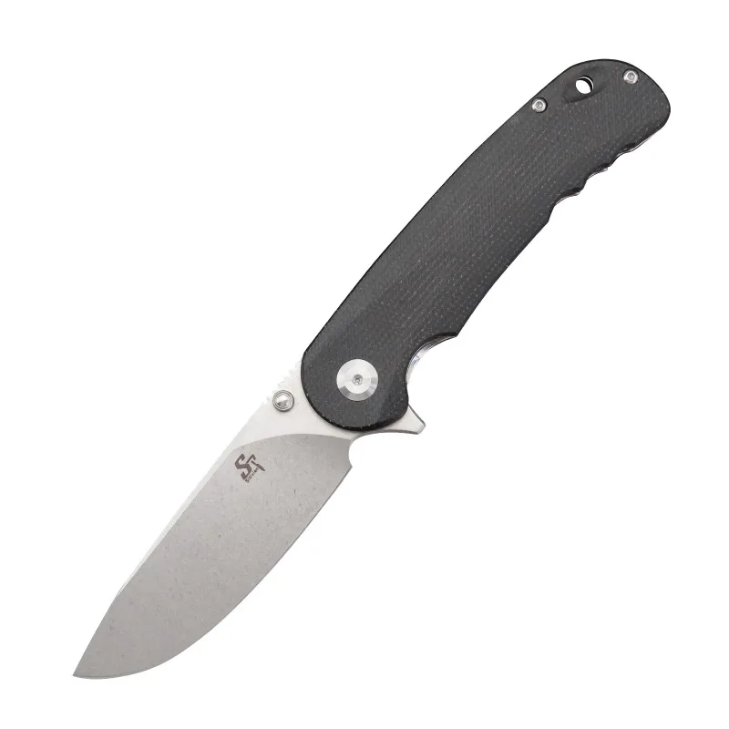 

Sitivien ST106 Folding Knife D2 Blade Micarta Handle Camping Survial Outdoor Hunting Tactical Pocket Fruit Knives EDC Multitool