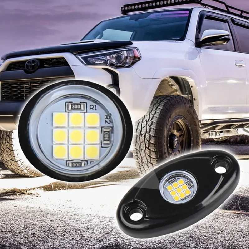 Car LED Chassis Light Underbody LED Atmosphere Light Decorative Lamp Exterior Decoration Rock Light For Jeep Suv Offroad 12V