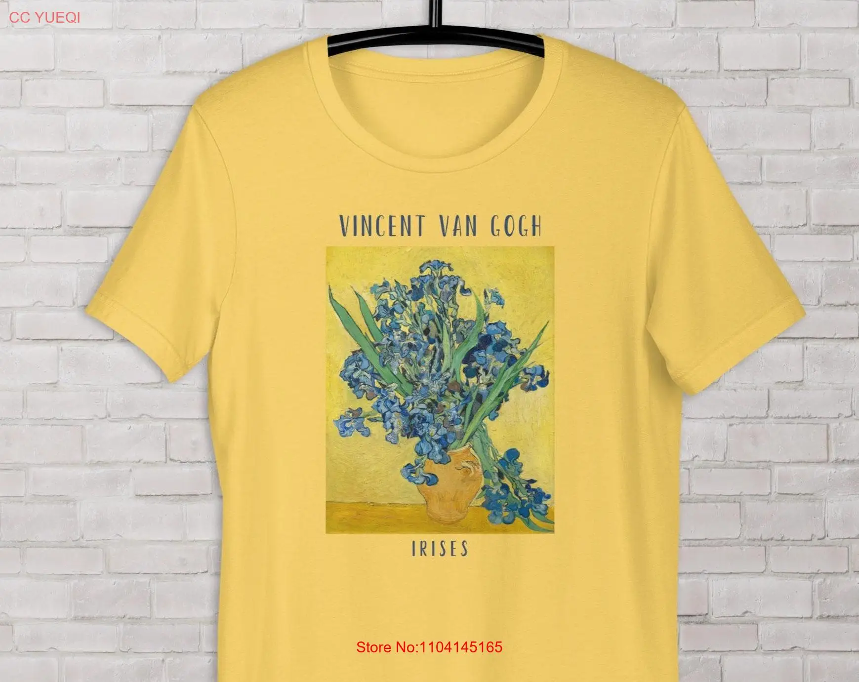 Camiseta de Irises de Vincent van Gogh, ropa estética de pintura famosa, regalo de Arte de Gog de flores para amante, fina
