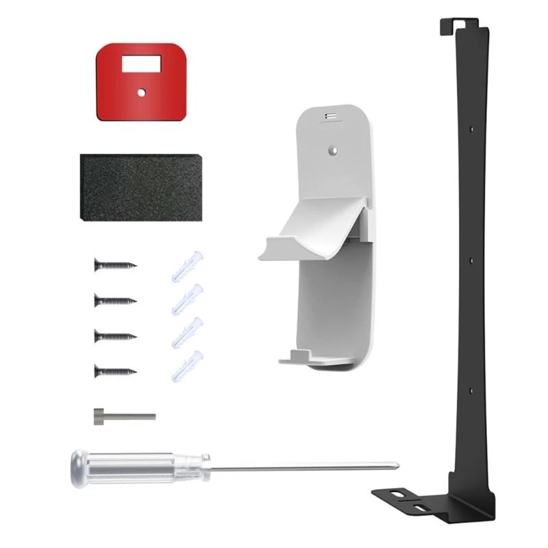 DXAB Game Consoles Wall Mount Metal Wall Mount Shelf Bundle with Controller & Headphone Holder Game Accessories for PS5slim