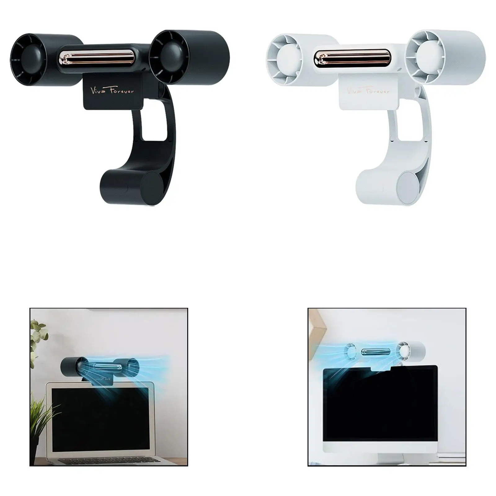 Персональный охлаждающий вентилятор, многофункциональный трехрегулируемый монитор скорости ветра, аксессуары для вентиляторов для спальни, ноутбука, офиса, дома