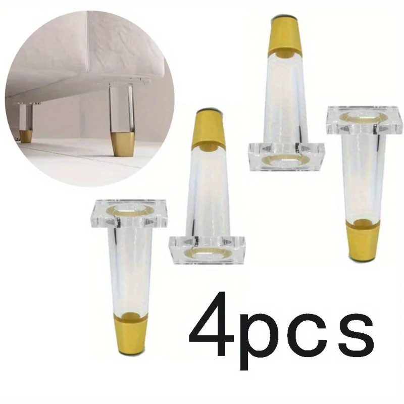 

4pcs Kitchen DIY Replacement Cabinet Feet Modern Table Legs Acrylic Legs for Furniture Cabinet Support Legs for Furniture