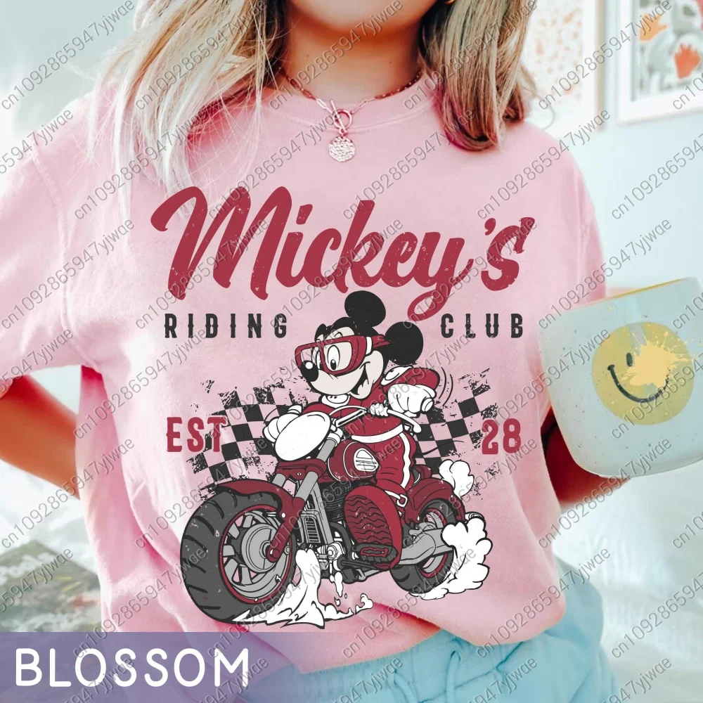 

2025 Vintage Disney Mickey Mouse Motorcycle T-Shirt, Mickey's Riding Club Tee, Mickey Mouse Motorcycle Tee, Women T-Shirt