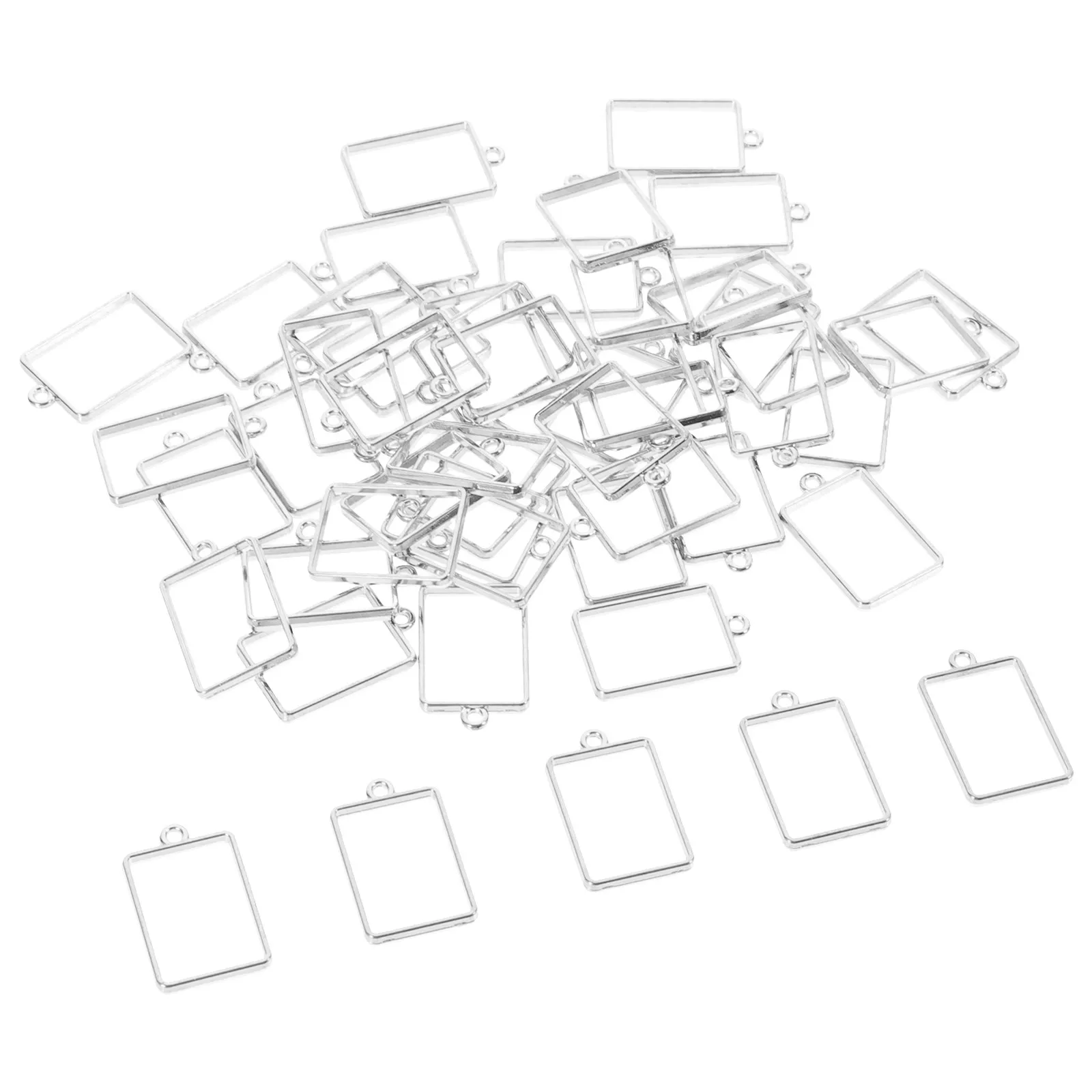 

50 шт. легких подвесок с открытым креплением для изготовления украшений из смолы, глиттера, страз и жемчуга, для ожерелий, браслетов, DIY-поделок