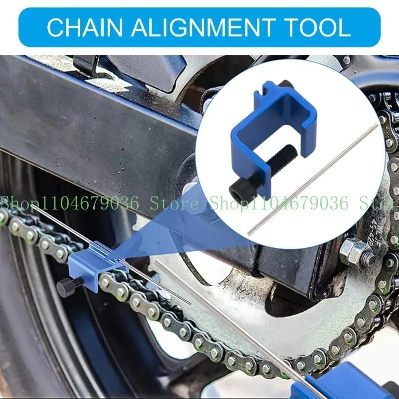 652F Motorcycle Chain Alignment Tool Portable Bicycles Maintenance Quick Accurate