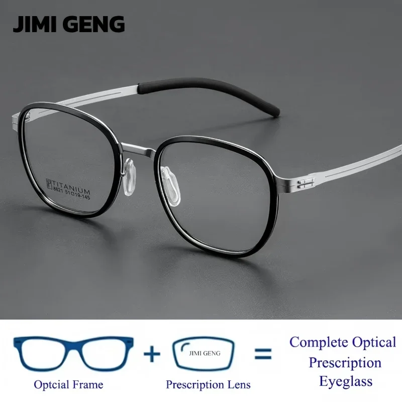 

2025 Big Brand Design Fashion Glasses Pure Titanium Ultra Light Myopia Glasses Reading Anti Blue Light Glasses Computer Glasses