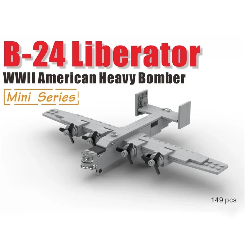 

MOC WWII U.S. B24 Liberty Bomber Military Battlefield Series Tightly Assembled Toys Blocks Boy Christmas Gift