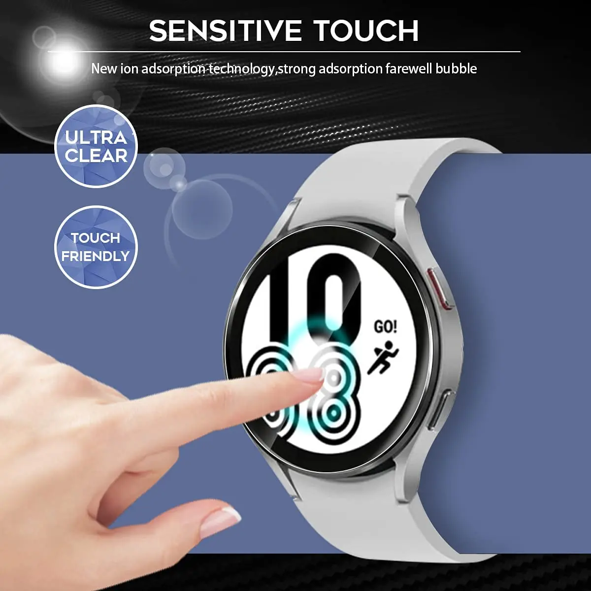 Tempered Glass For Samsung Galaxy Watch 4 5 6 40/44mm Classic 42/46mm Watch 3 45mm Screen Protector Anti-Scratch Smartwatch Film