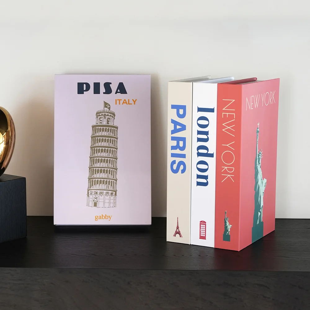Modern Simulation Books Decorations for Home Luxury Coffee Table Ornaments Living Room Study Soft Fake Book Decorations Gifts