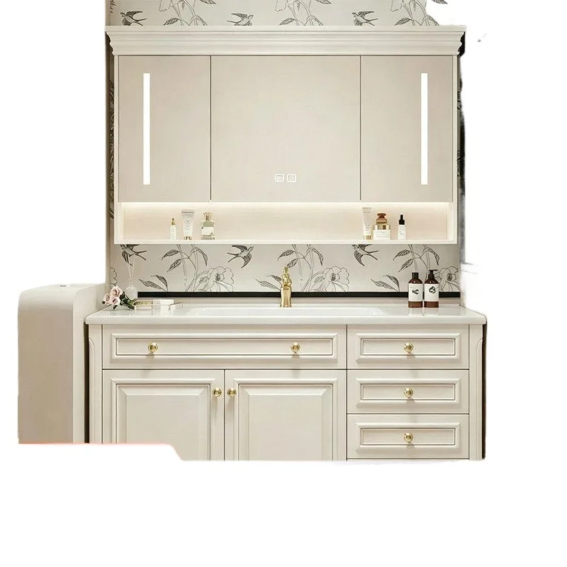 Toilet American bathroom cabinet oak, washbasin combination, washbasin bathroom floor-to-ceiling c