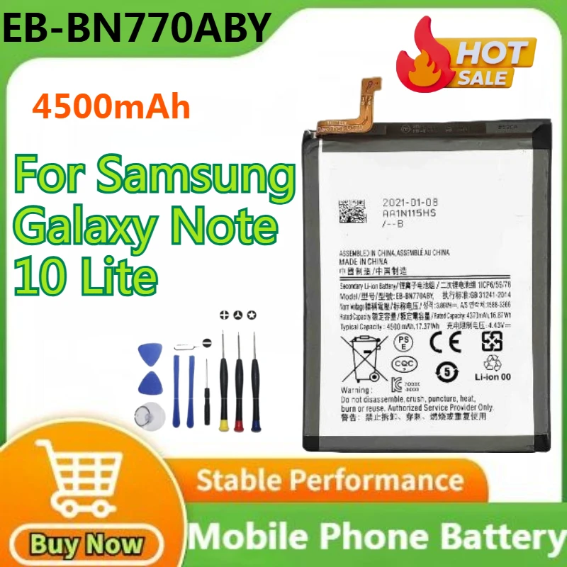 

Новый аккумулятор EB-BN770ABY EB-BN970ABU EB-BN972ABU для Samsung Galaxy Note 10/Note 10 Lite/Note 10 PLus + инструменты