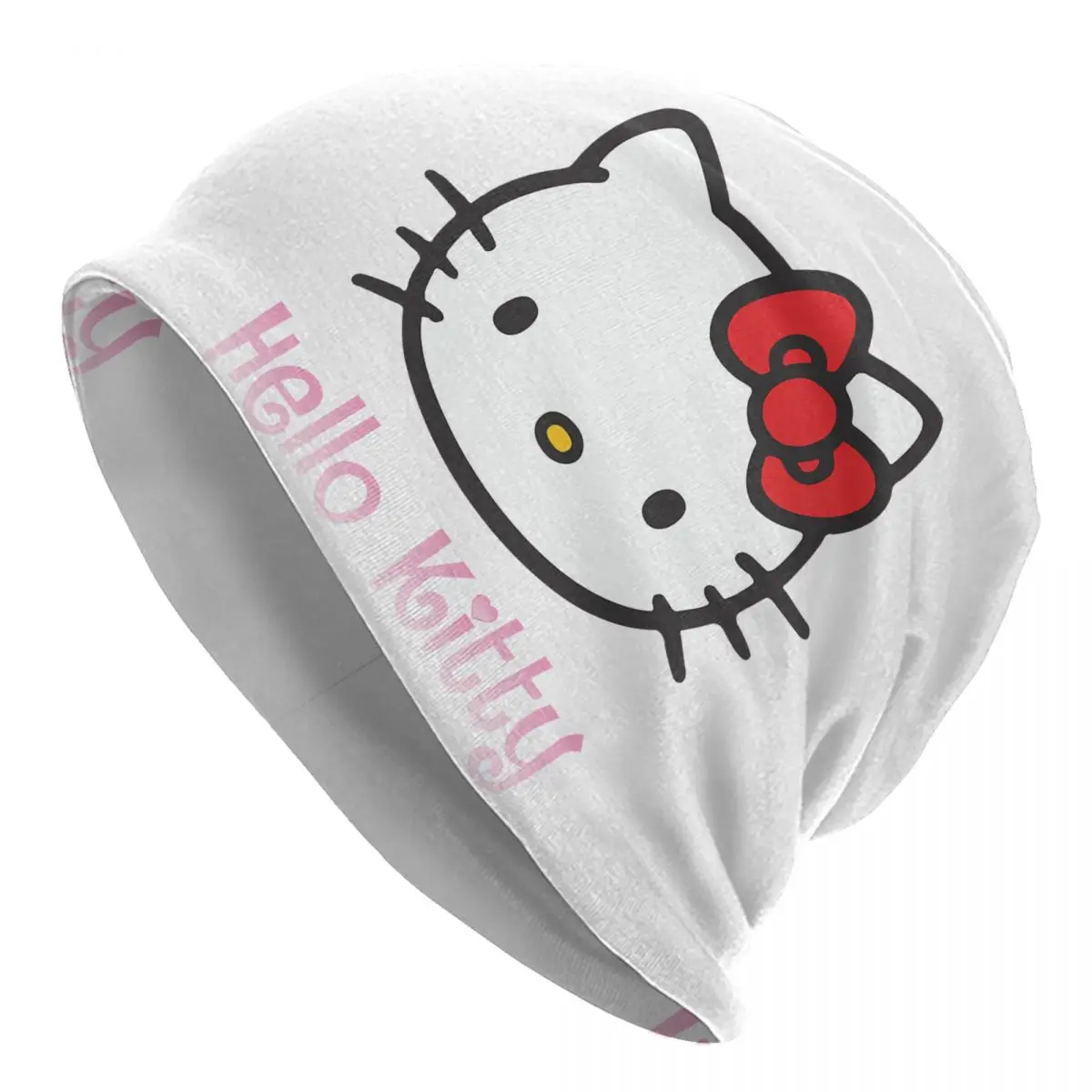 Custom Hello Kitty Skullies Beanies Caps Hip Hop Winter Warm Men Women Knitting Hats Unisex Adult Cat Cartoon Bonnet Hats