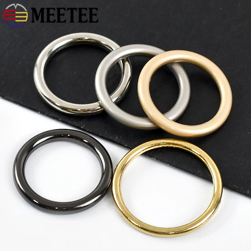 10Pcs 10-70mm Metal O Rings Buckles Circle Connection Hook DIY Bag Strap Ring Buckle Belt Dog Collar Decoration Accessories