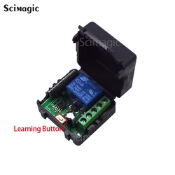 New 433Mhz Universal Wireless RF Remote Control Switch DC 12V/24V 10A 1CH Relay Receiver Module and 433.92 Mhz Key Chain