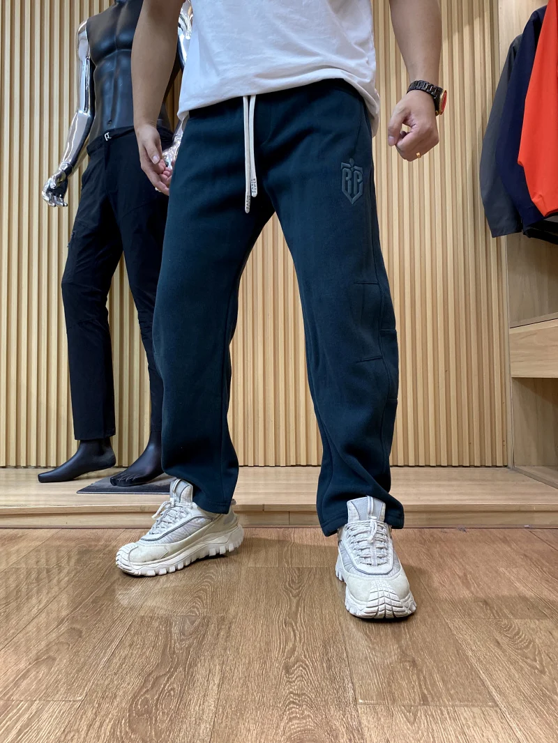 

American Sle Casual Loose Fit Sweatpants for Men Thiened Elastic Waist Sports Pants Long Trousers Autumn Winter Wear