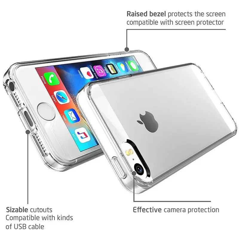 Funda transparente para iPhone SE 2020 2022 7 8 6 6S Plus 5S 5 SE TPU silicona transparente suave para Apple iPhone 7 8 Plus Cubierta Fundas 3