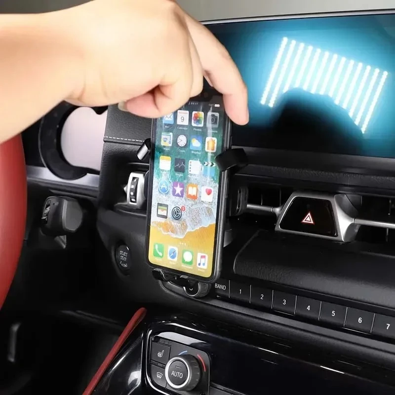 

Car tool Accessories for Toyota GR Supra MK5 A90 2019-2025 ABS Black Car Dashboard Air Outlet Phone Holder Interior