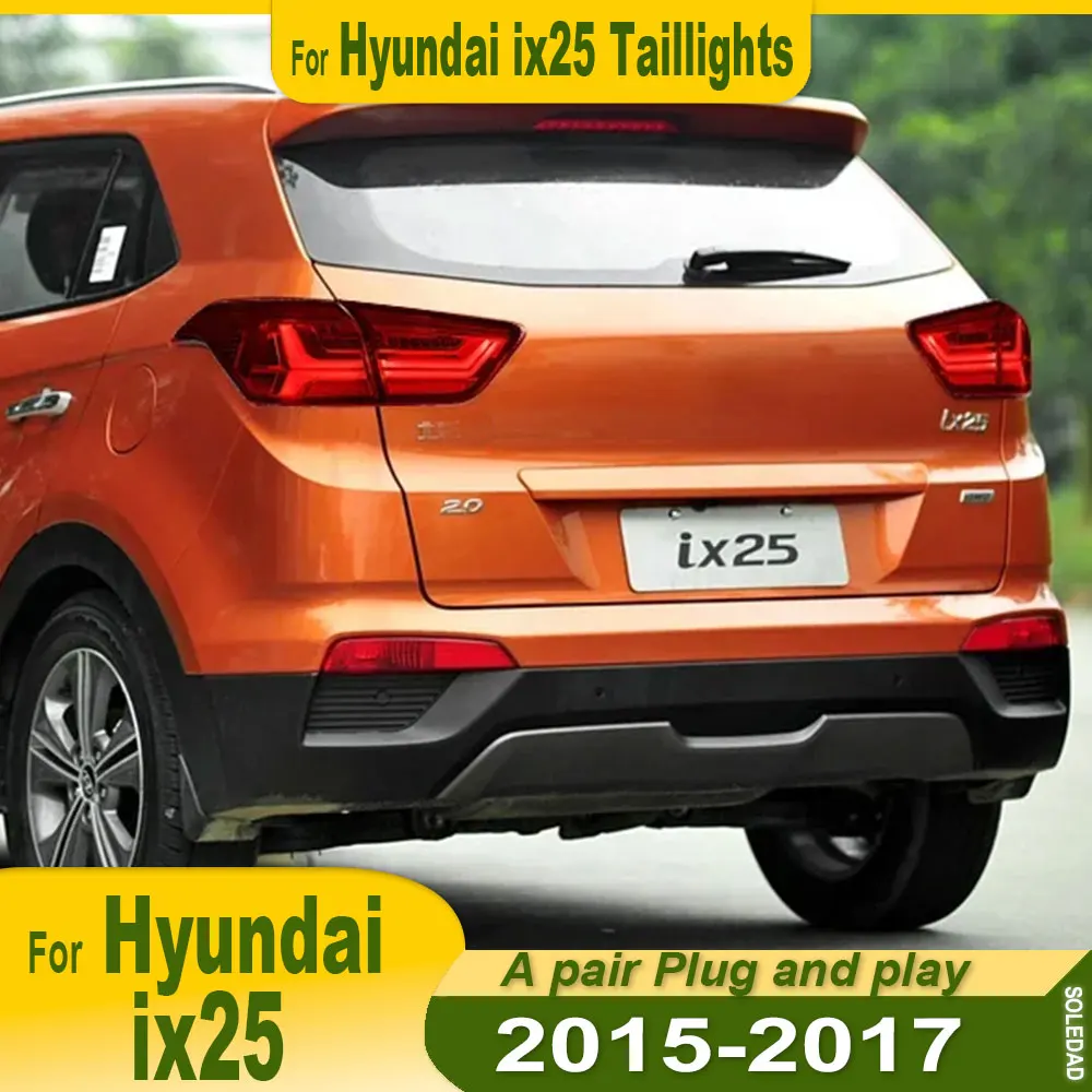 

Car New Design Full LED Tail Lamp for Hyundai Creta Ix25 2015 2016 2017 Taillights with Running Turn Signal Function