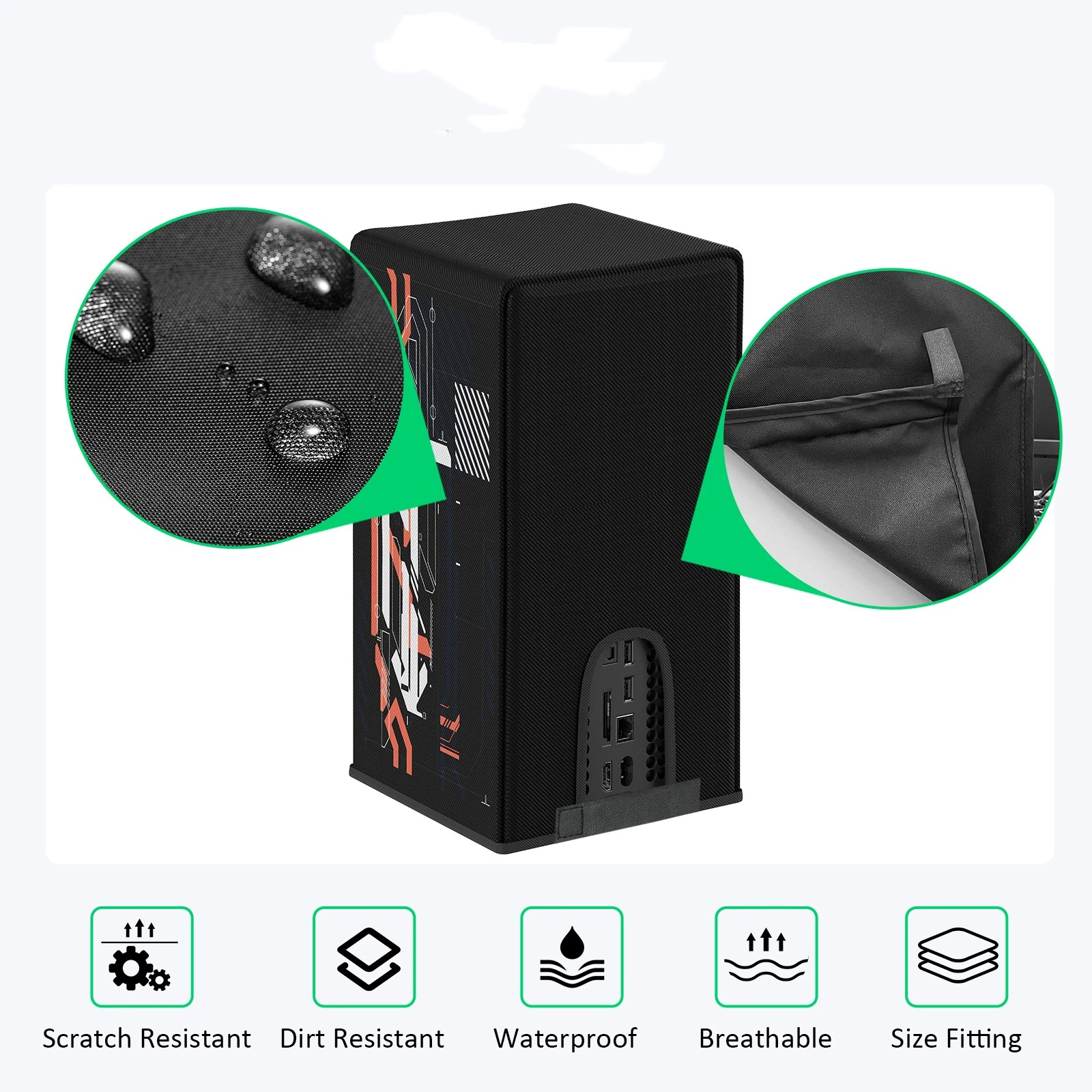 for Xbox Series X Game Console Dust Cover Vertical Colored Line Protection Cover Game Accessories