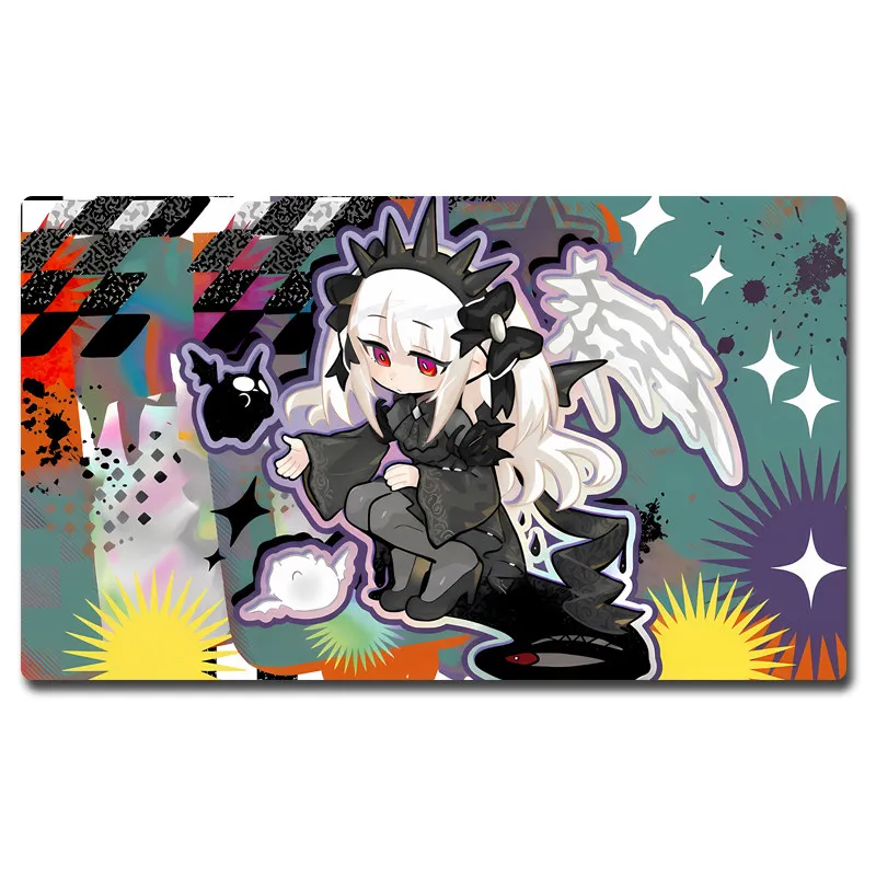 600x350m Yu-Gi-Oh! A Bao A Qu The Lightless Shadow Trading Card Playmat Q Version Different Paintings Rubber Board Game Mat Toy