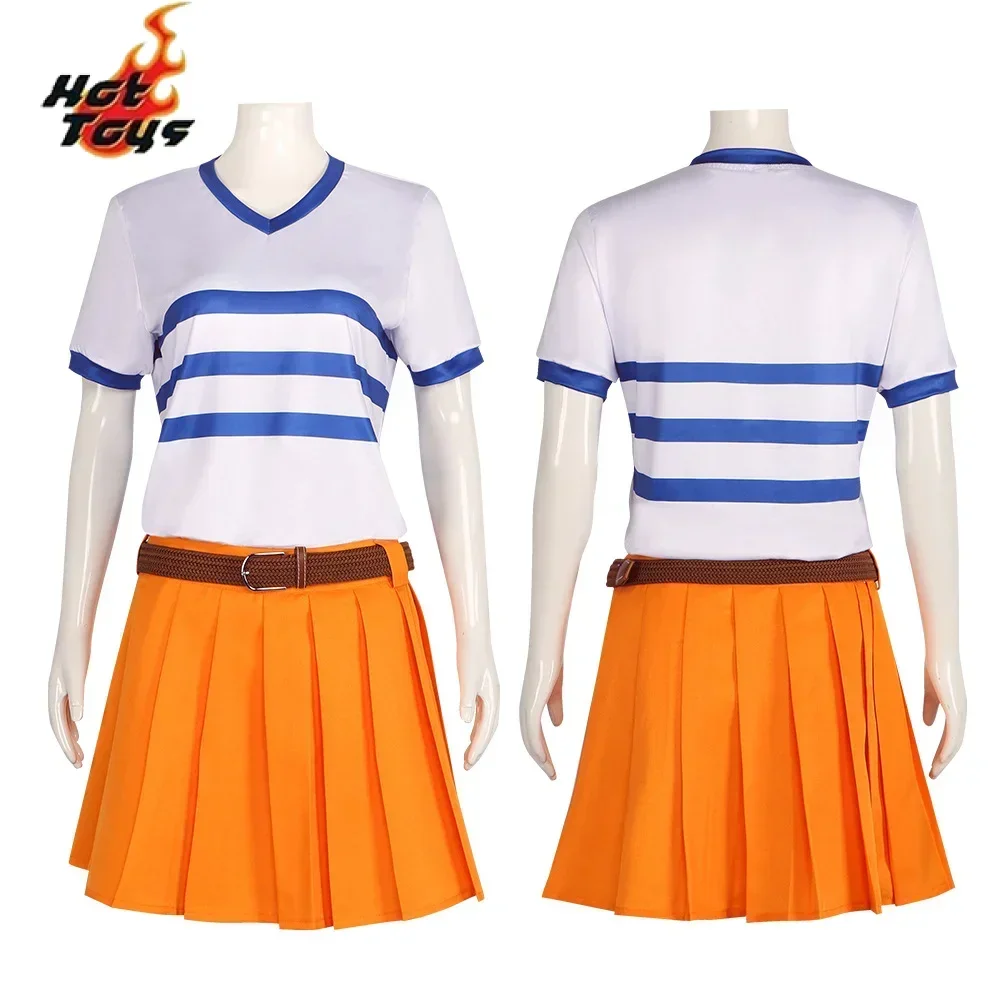 

Костюм для косплея аниме-персонажа Нами для женщин, японский униформный наряд, фантастическая одежда для Хэллоуина