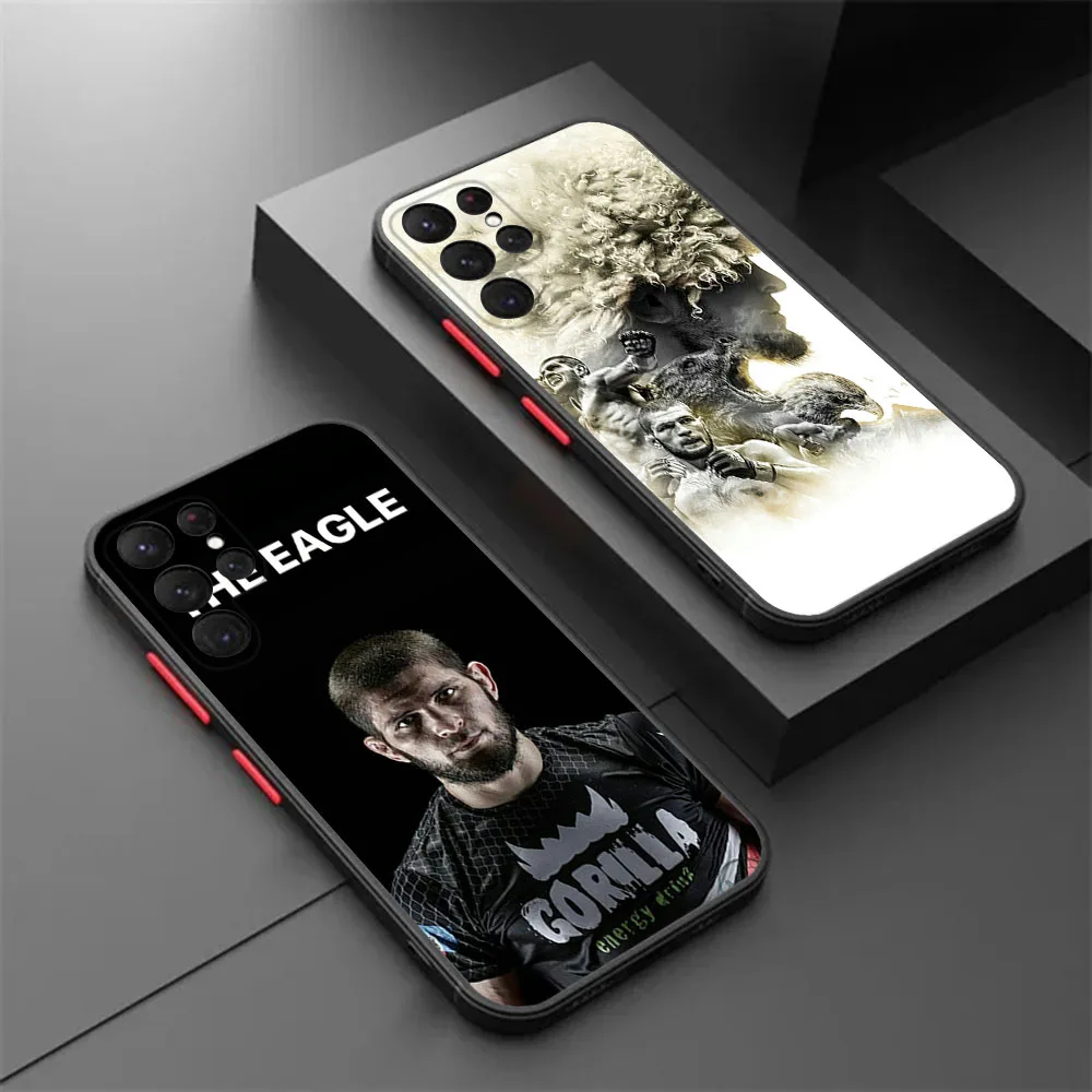 Phone Case For Samsung S21 Plus S24 S23 S22 S20 Ultra A53 A54 A71 A72 A73 A34 A51 A52 kHabib Nurmagomedov Translucent Back Cover