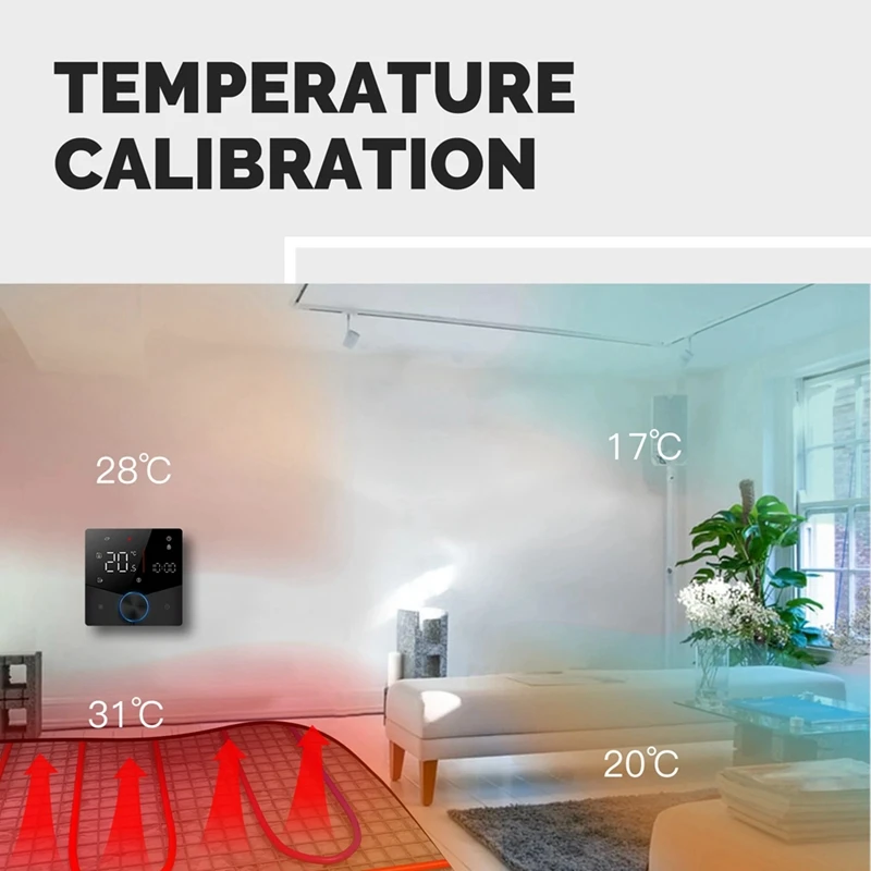 Wifi Smart Heating Knob Thermostat LCD Display Touch Screen Temperature Controller