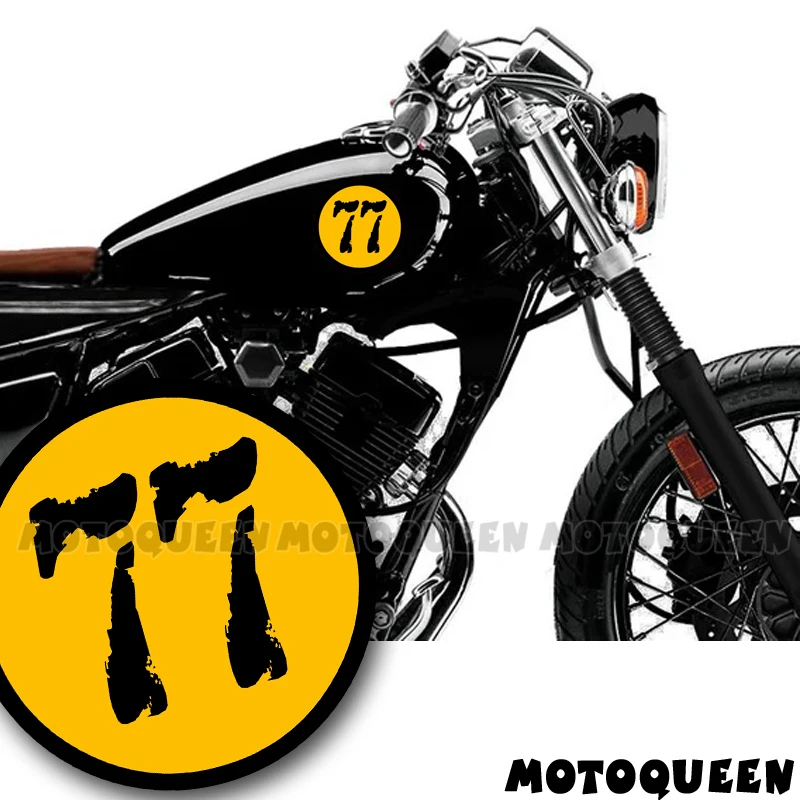 Racing Number 11 22 33 44 55 66 77 88 99 in Circle For Motogp Motorcycle Helmet Motorbike Decal Fuel Tank Side Cover Stickers