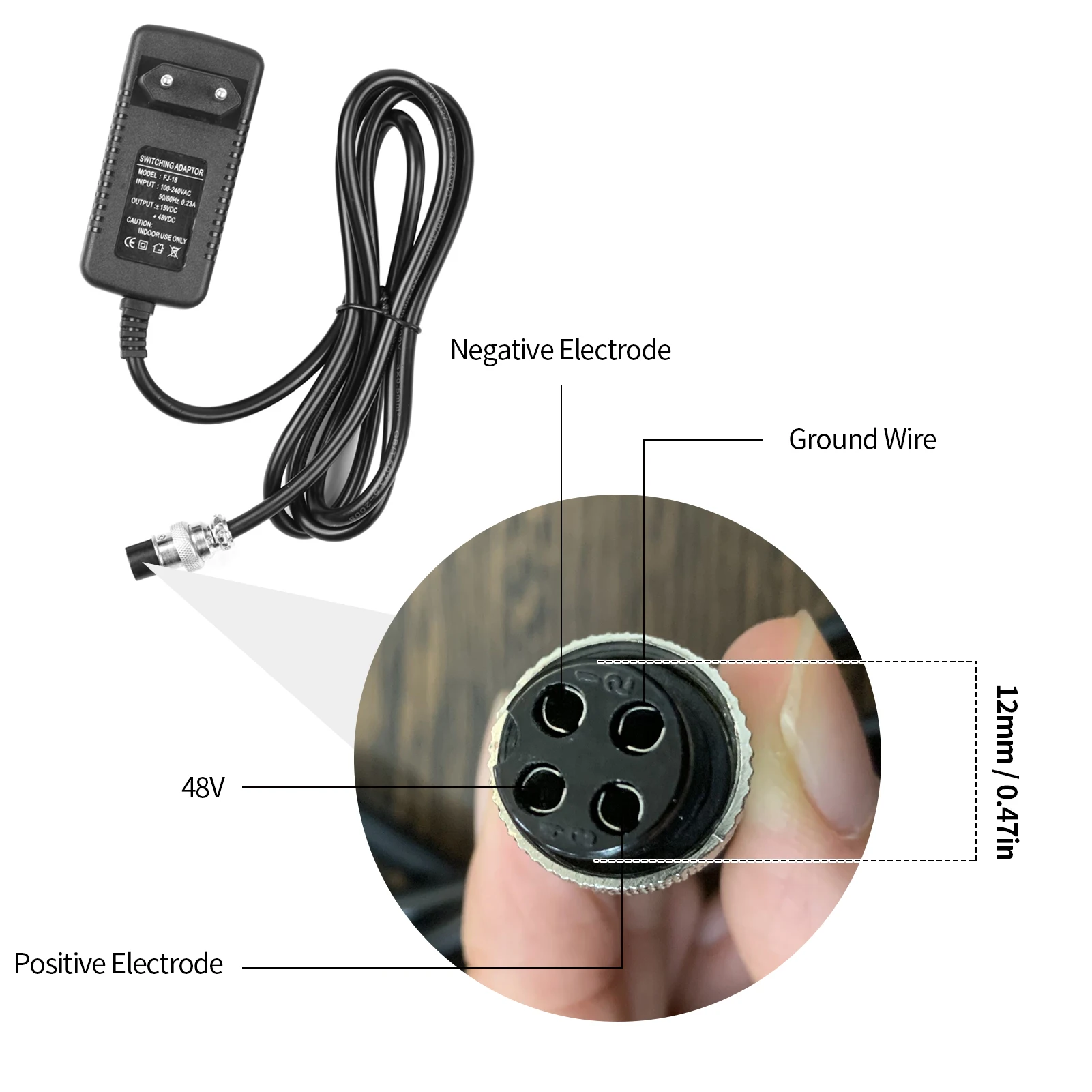 Mixing Console Mixer Power Supply AC Adapter 15V 230mA Universal 4-Pin Round Connector for 16 Channels or below Mixing Consoles