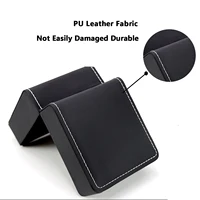 Lnofxas – coffret cadeau noir pour montre unique, avec oreiller, présentoir de montre-bracelet en cuir PU, organisateur pour hommes 5