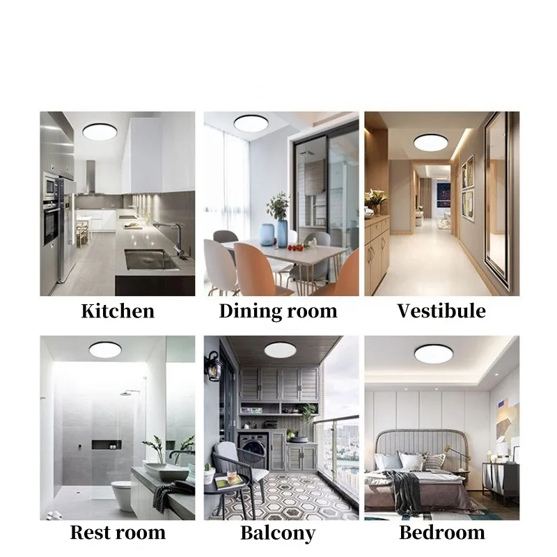 Ultra Thin Led Ceiling Lamp 18W 28W 38W Modern Panel Ceiling Lights Fixtures For Living Room Bedroom Indoor Home Lighting