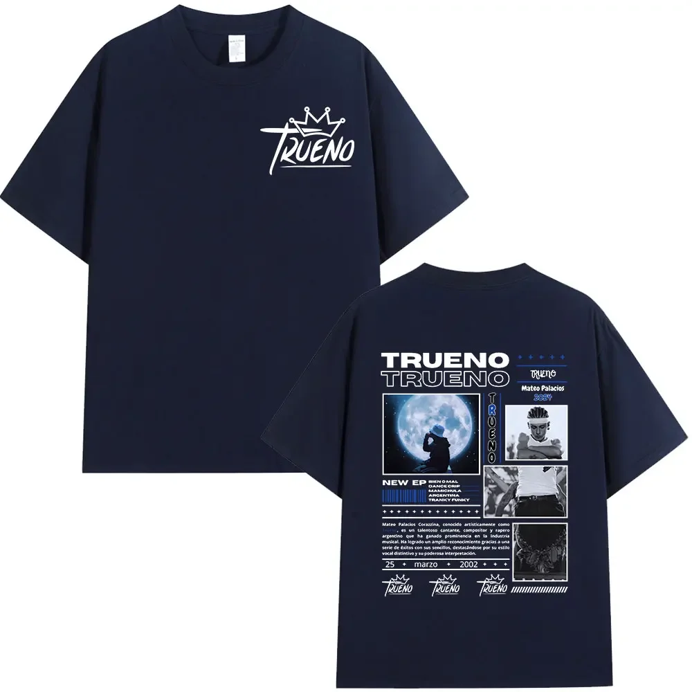 Rapper Trueno Album Tour Merch T-shirt Men Women Clothes Fashion Short Sleeve Tee Shirt Streetwear Cotton Loose T-shirts Unisex image 3
